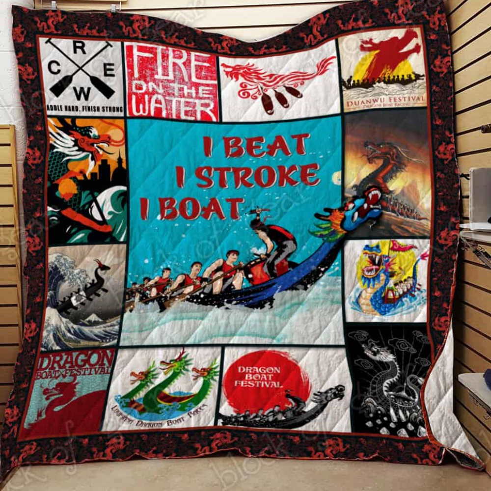 Dragon Boat All Over Printed 3D Quilt Blanket