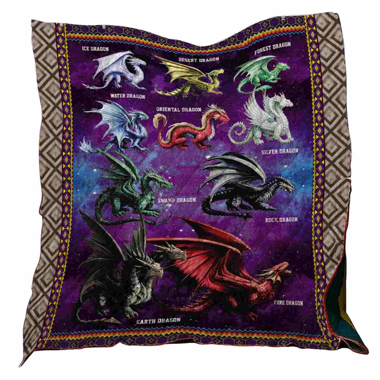 Dragon Collection Washable 3D Quilt Blanket