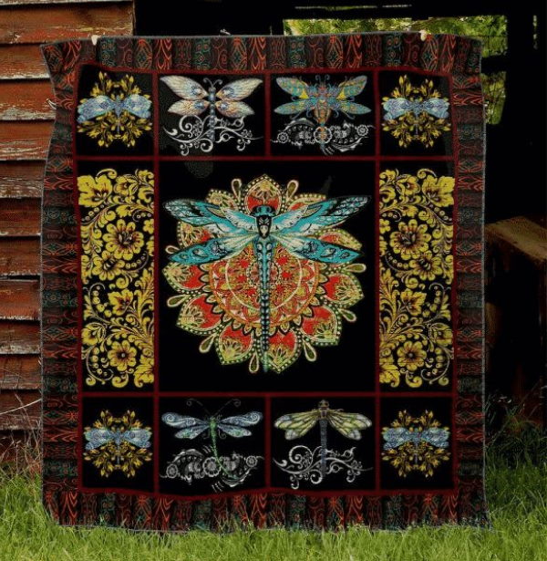 Dragonfly A Million Dreams Christmas Gift Quilt Blanket