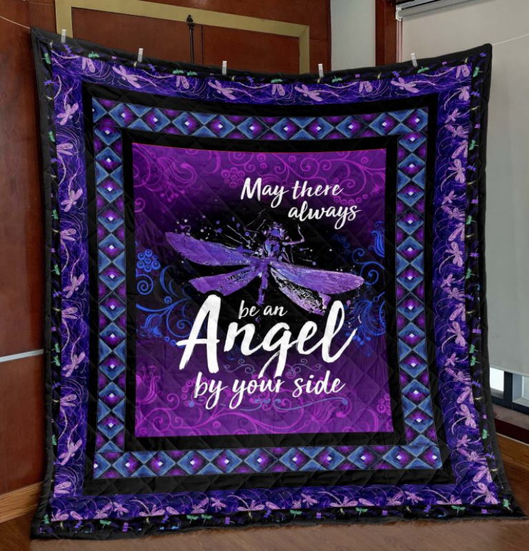 Dragonfly Be An Angel Christmas Gift 3D Quilt Blanket