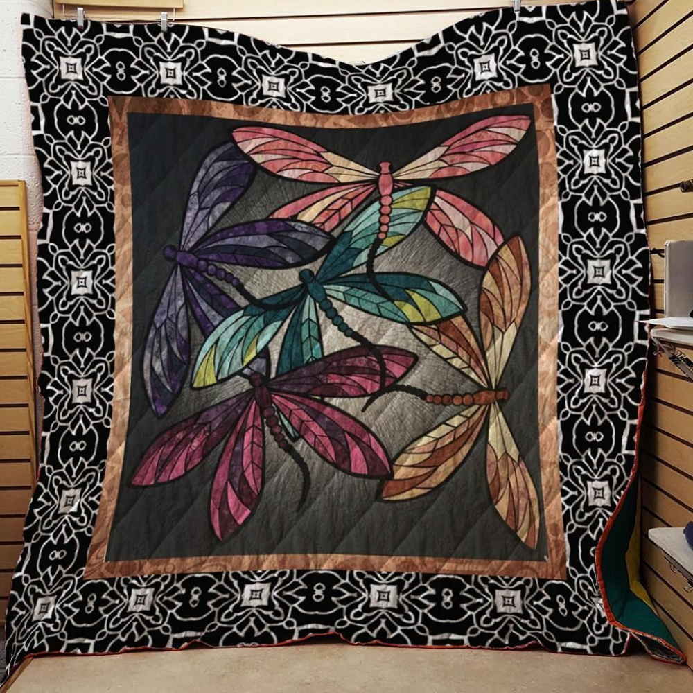 Dragonfly Five Colors Quilt Blanket