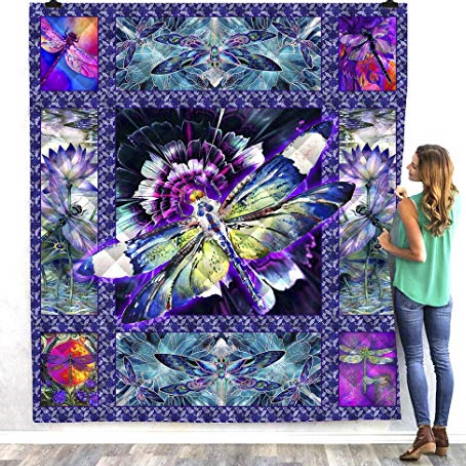 Dragonfly Ty Year Christmas Gift 3D Quilt Blanket