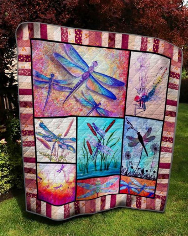 Dragonfly Up To Paradise Christmas Gift Quilt Blanket