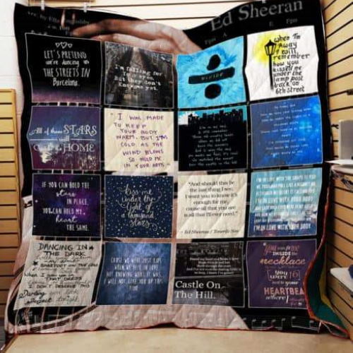 Ed Sheeran Lyrics 3D Quilt Blanket