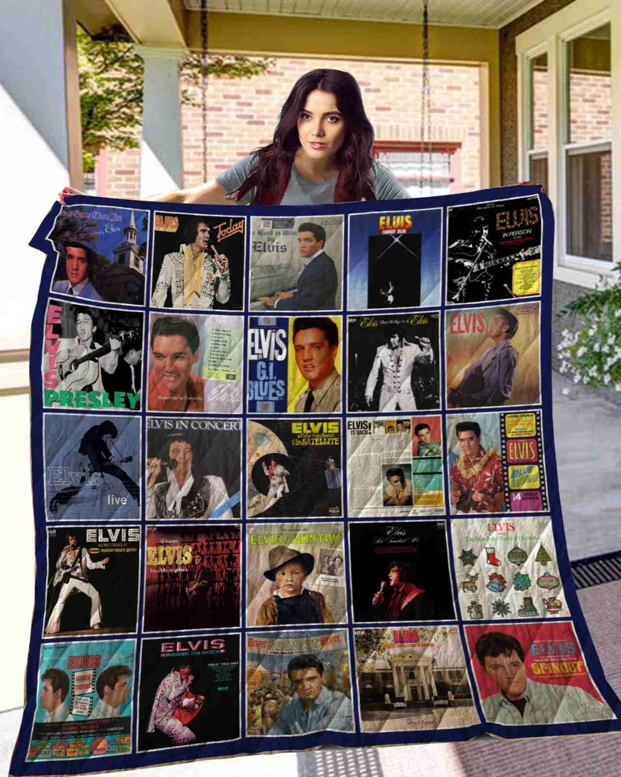 Elvis 3D Quilt Blanket