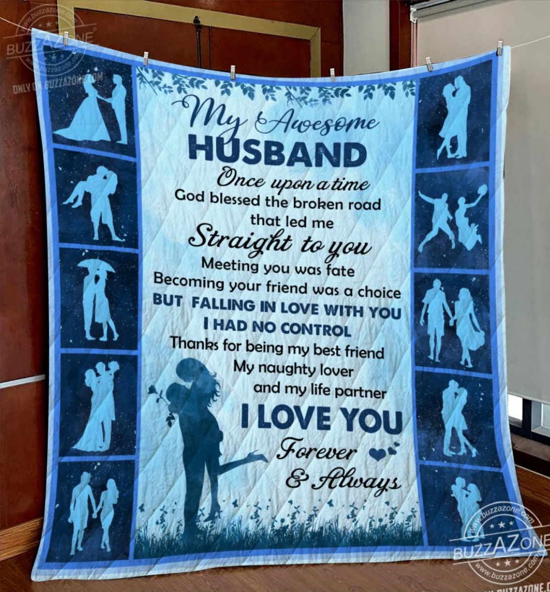 Family Husband Straight To You Quilt Blanket