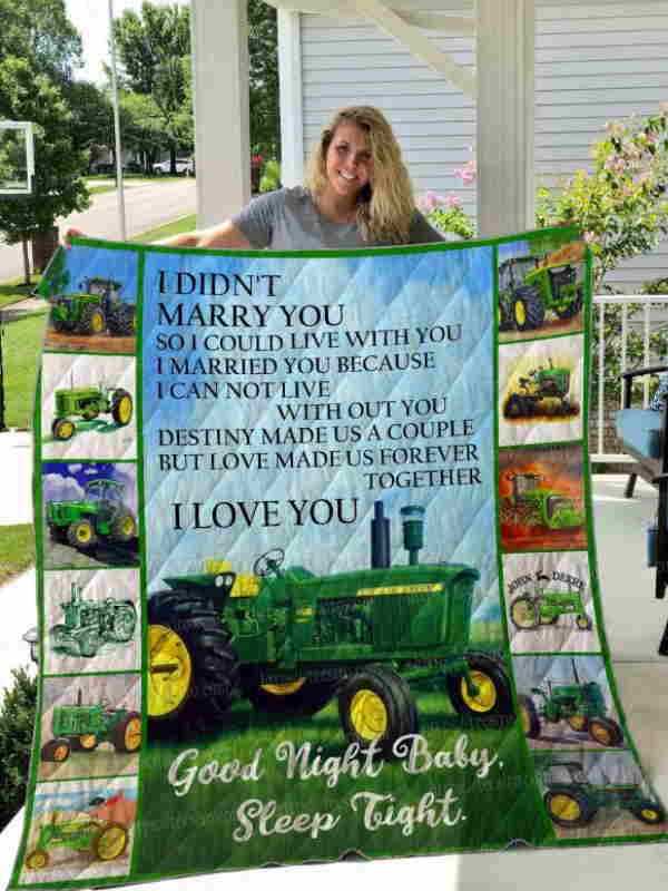 Farm Tractor Burn Quilt Blanket