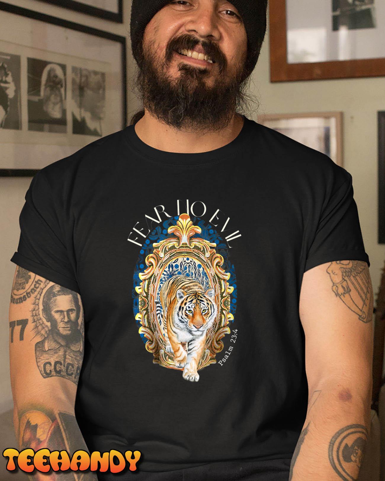 Fear-No-Evil Christian Tiger Bible Verses Psalm 234 Costume T-Shirt