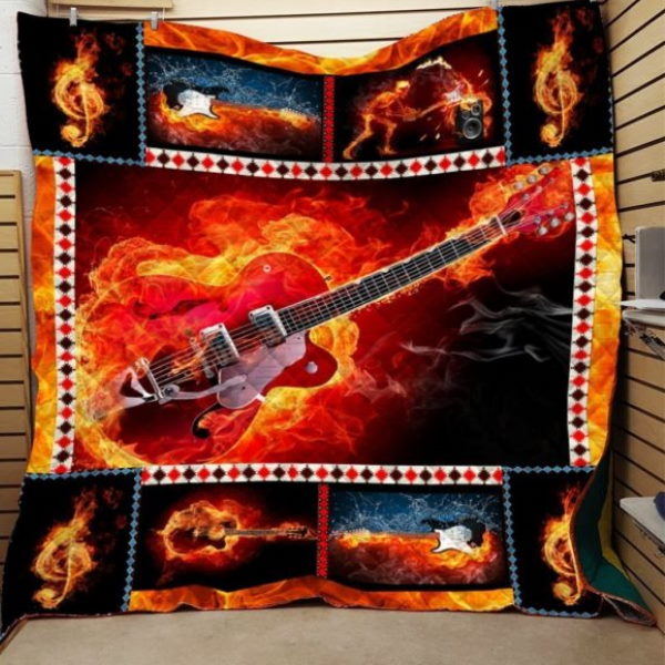 Fire Music 3D Quilt Blanket