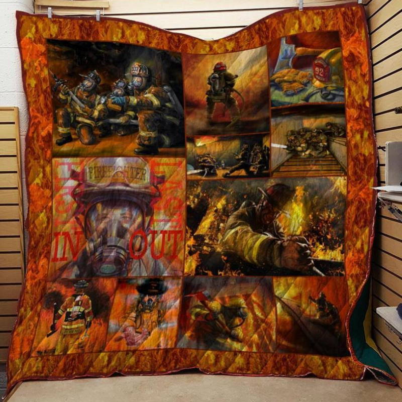 Firefighter  Quilt Blanket