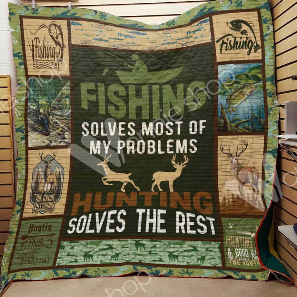 Fishing And Hunting 3D Quilt Blanket