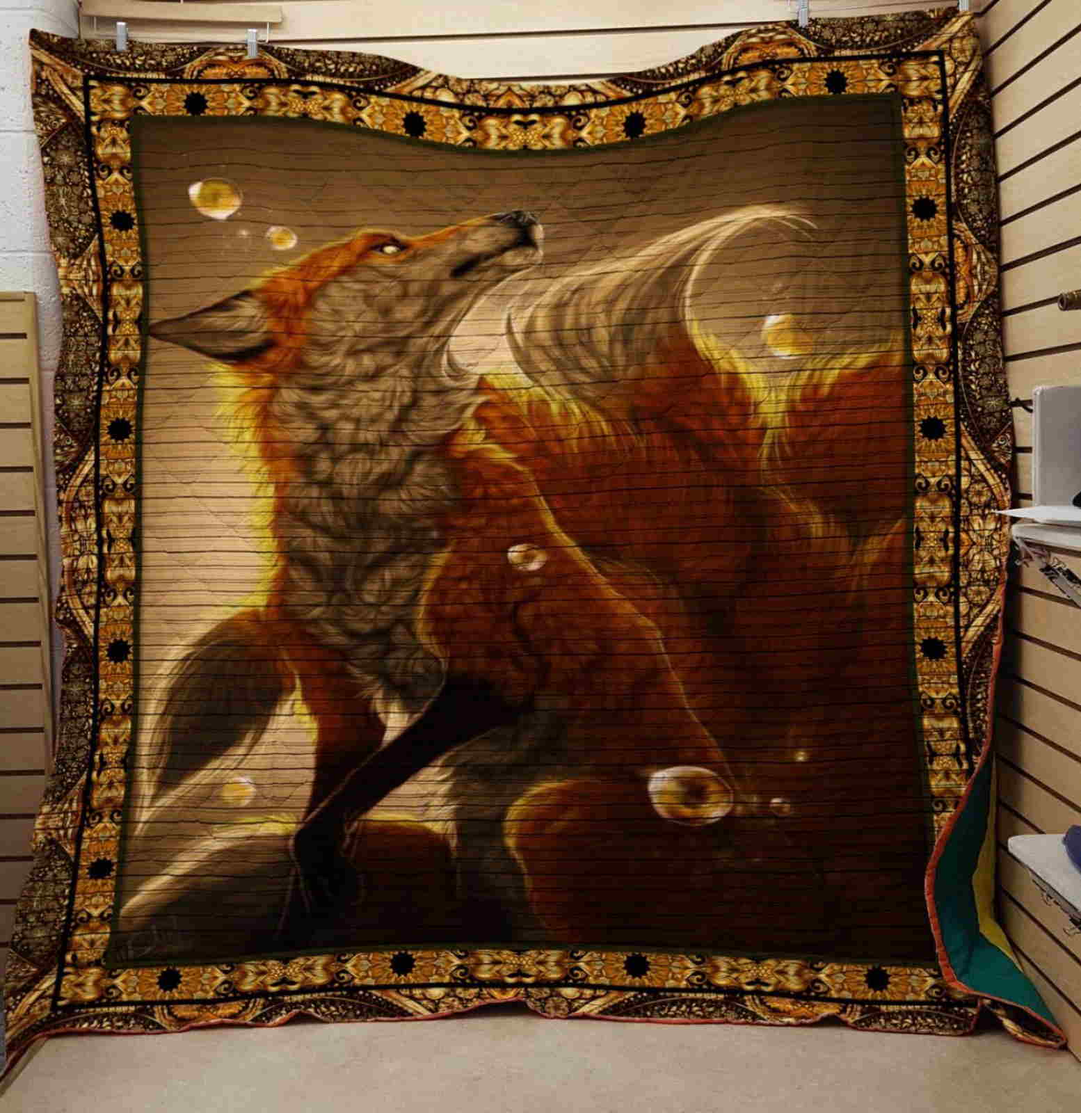 Fox Moon 3D Quilt Blanket