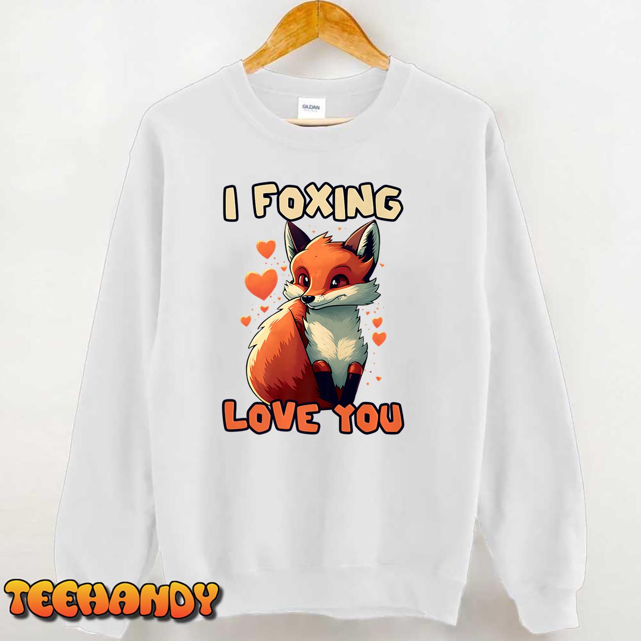 Foxing Love You Design Fox Valentine Premium T-Shirt