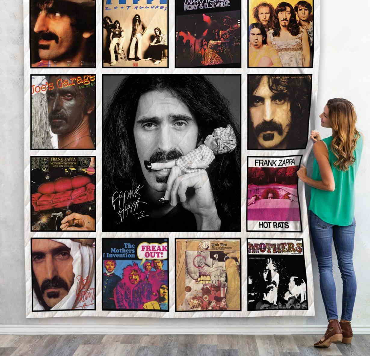 Frank Zappa 3D Quilt Blanket