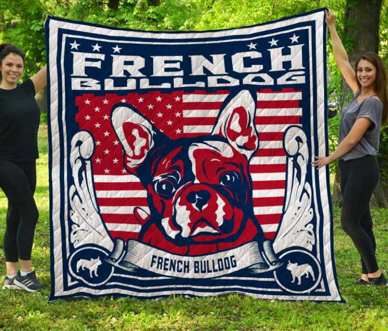 French Bulldog Quilt Blanket