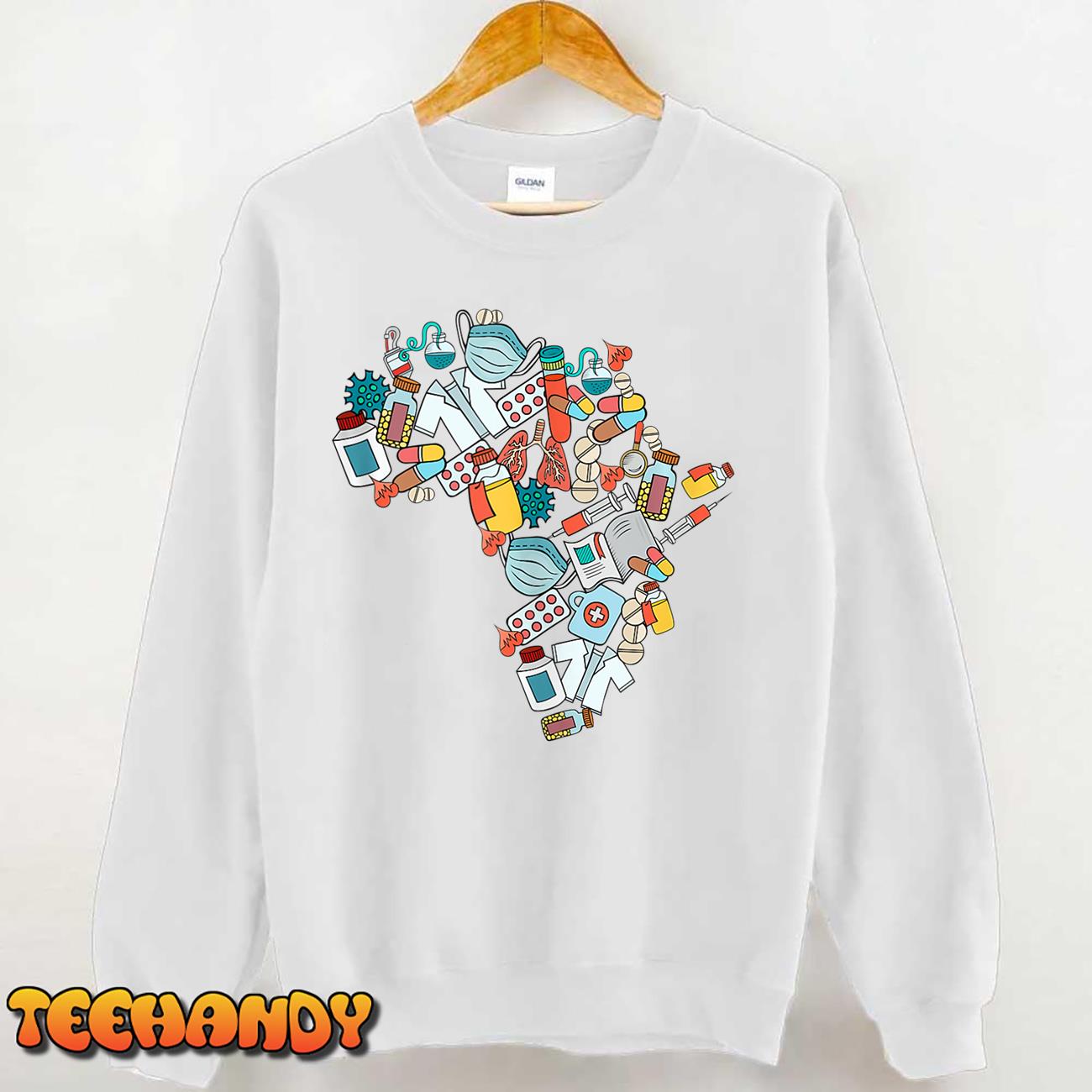 Funny Nurse Africa Map Nursing Lover T Shirt