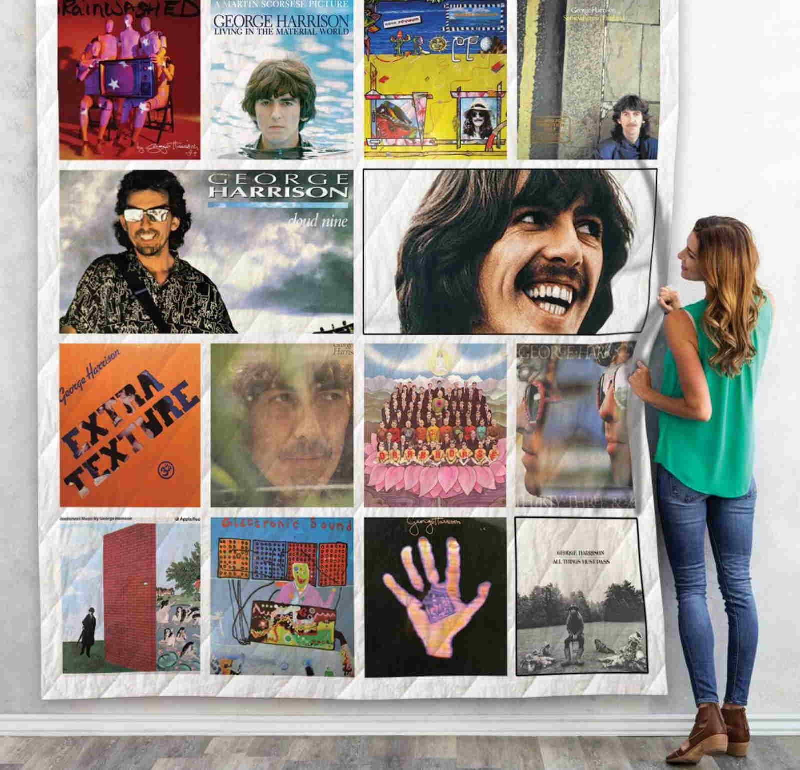 George Harrison Albums 3D Quilt Blanket