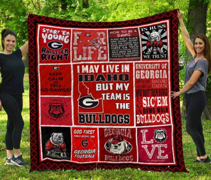 Georgia Bulldogs Idaho 3D Quilt Blanket