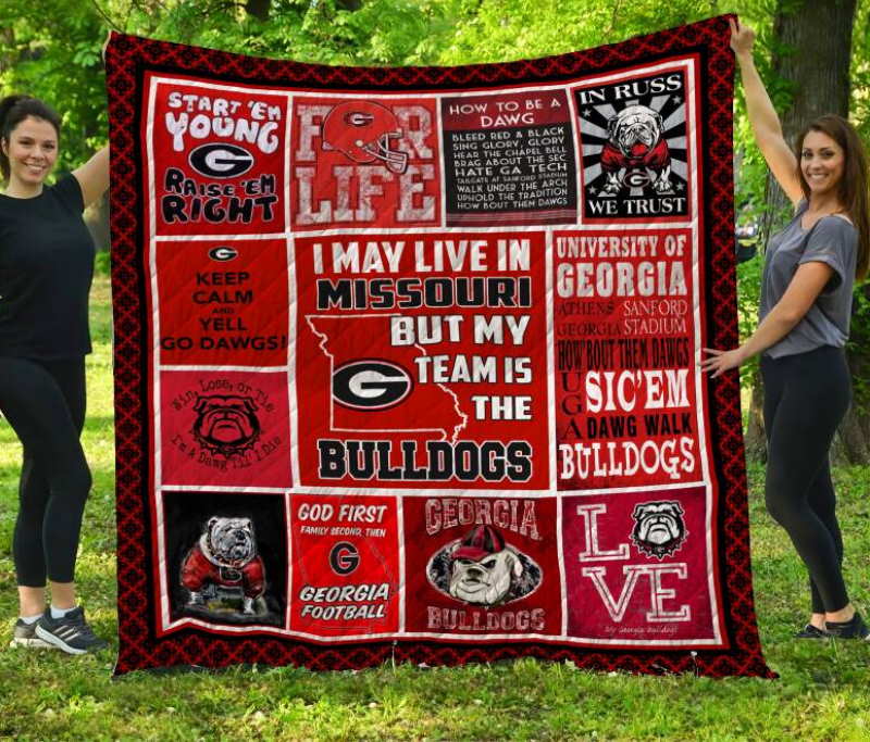 Georgia Bulldogs Missouri 3D Quilt Blanket