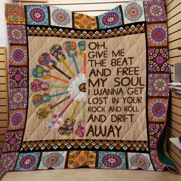 Give Me The Beat And Free My Soul Fabric 3D Quilt Blanket