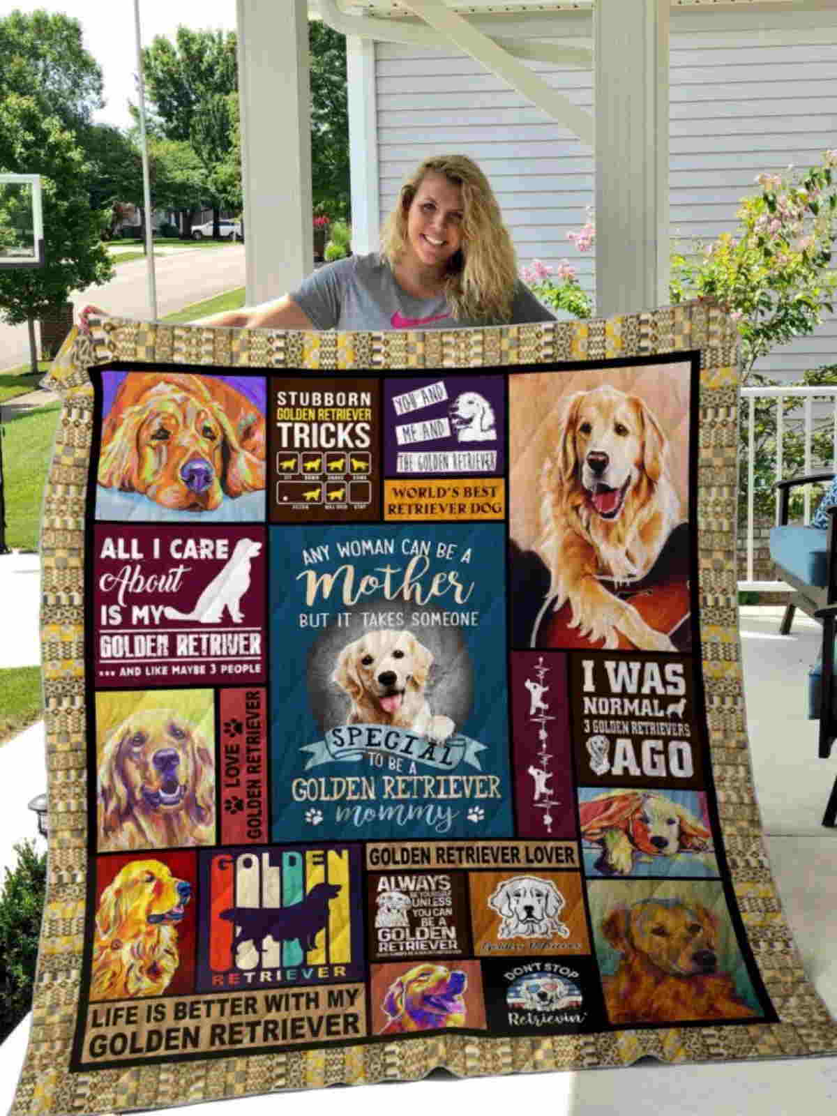 Golden Retriever All Care Quilt Blanket