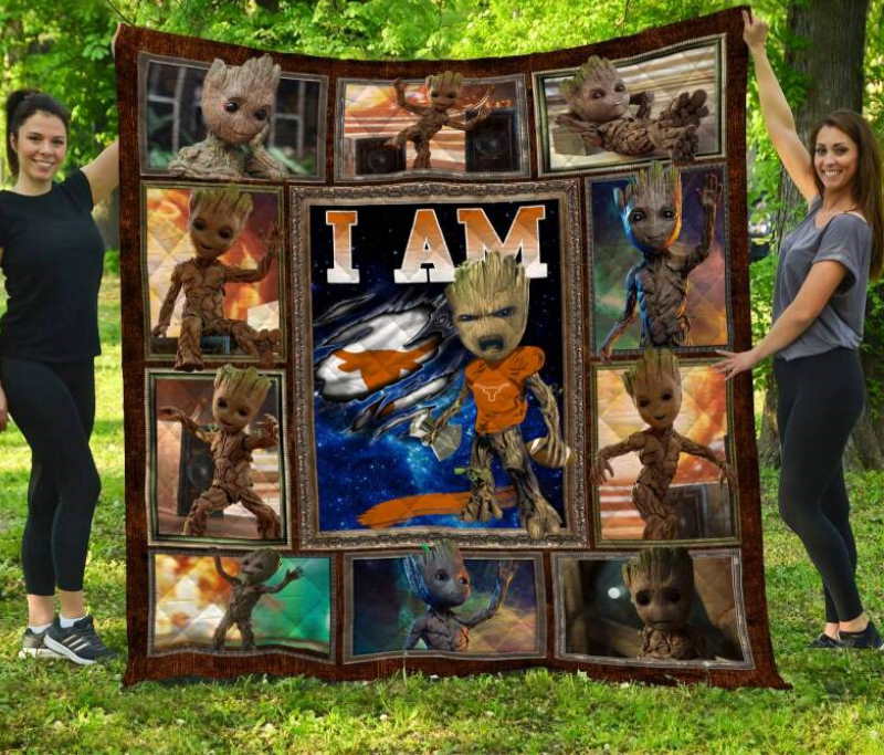 Groot Texas Longhorns 3D Quilt Blanket