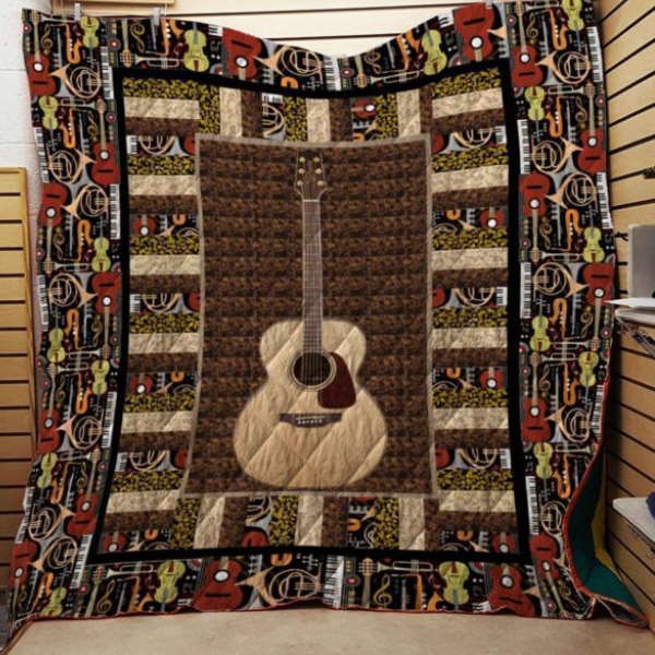 Guitar Fabric 3D Quilt Blanket