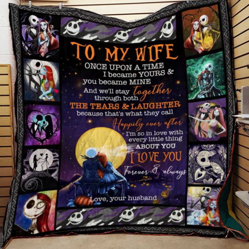 Happily Ever After And Sally Quilt Blanket