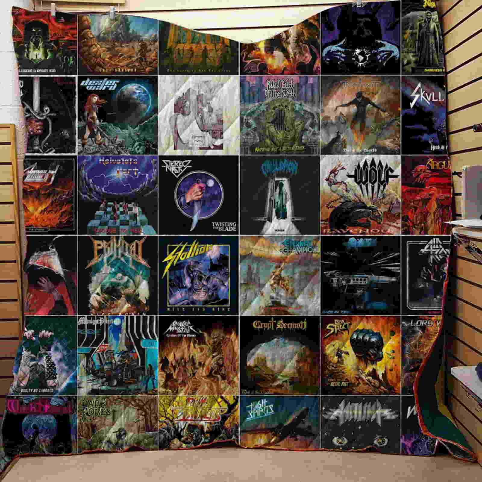 Heavy Metal Album Collection 3D Quilt Blanket