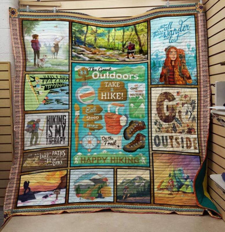 Hiking Is My Therapy 3D Quilt Blanket