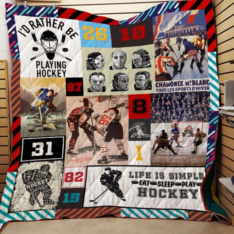 Hockey Life Is Simple 3D Quilt Blanket