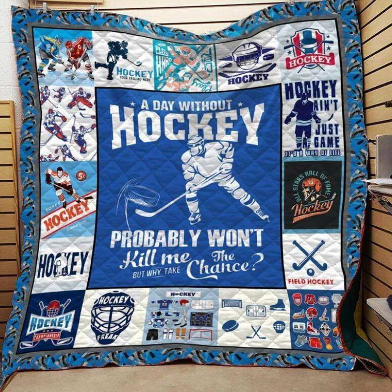 HockeyDay Without Hockey 3D Quilt Blanket