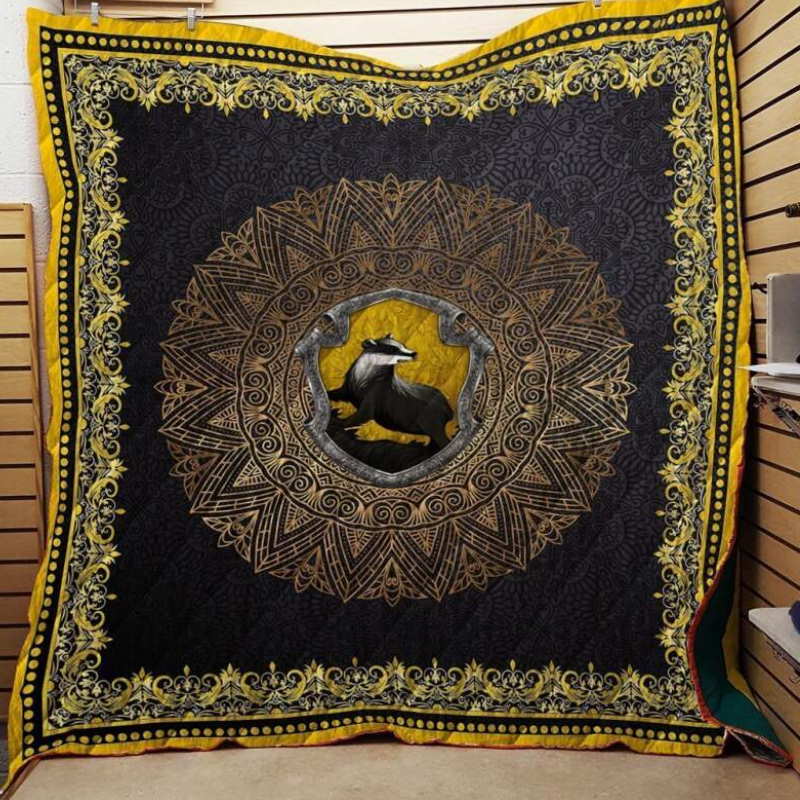 Hogwart House Hufflepuff Harry Potter 3D Quilt Blanket