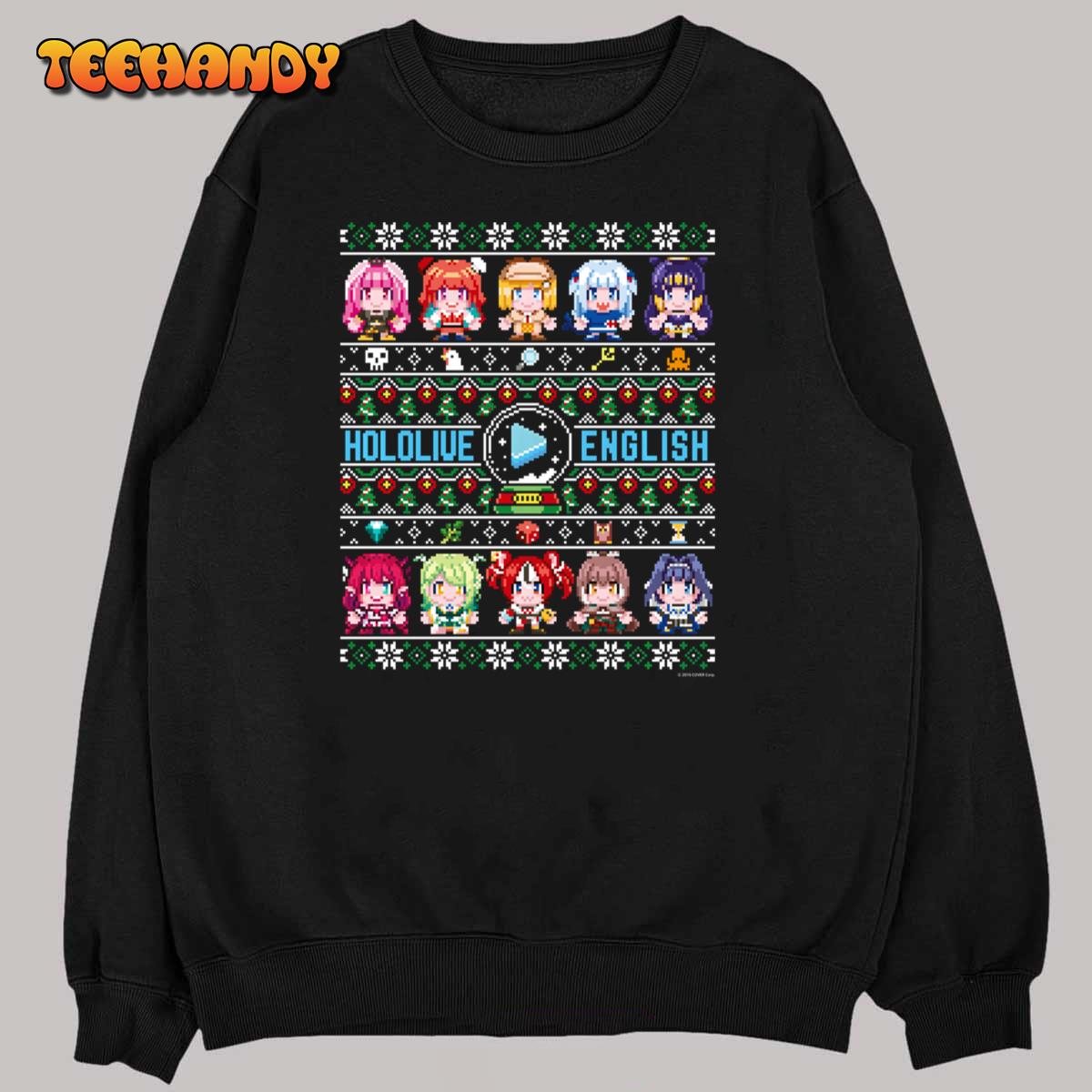 Hololive English Ugly Christmas Sweater (Black) Sweatshirt