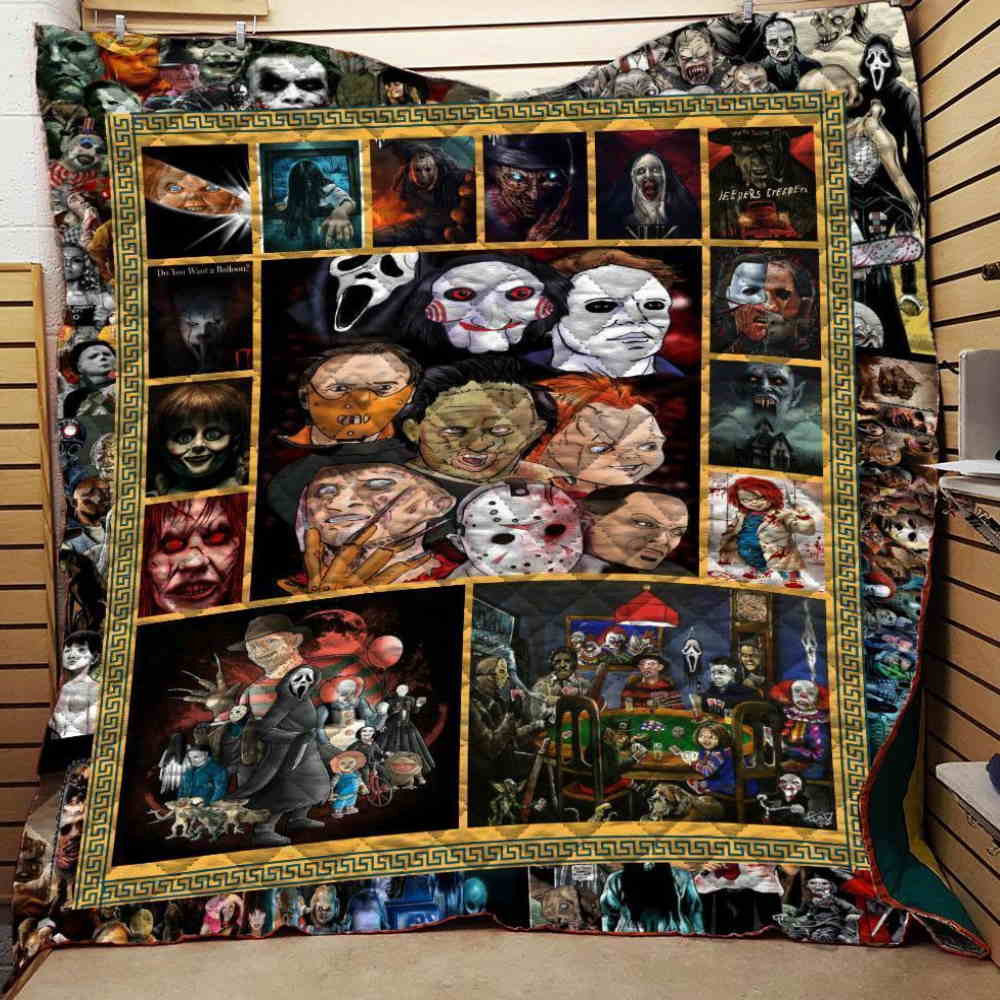 Horror Squad Quilt Blanket