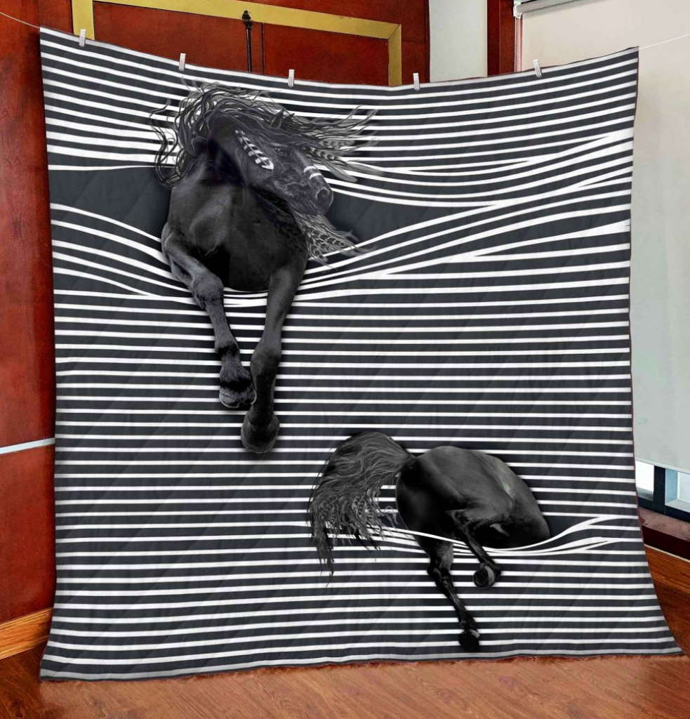 Horse  All Over Printed 3D Quilt Blanket