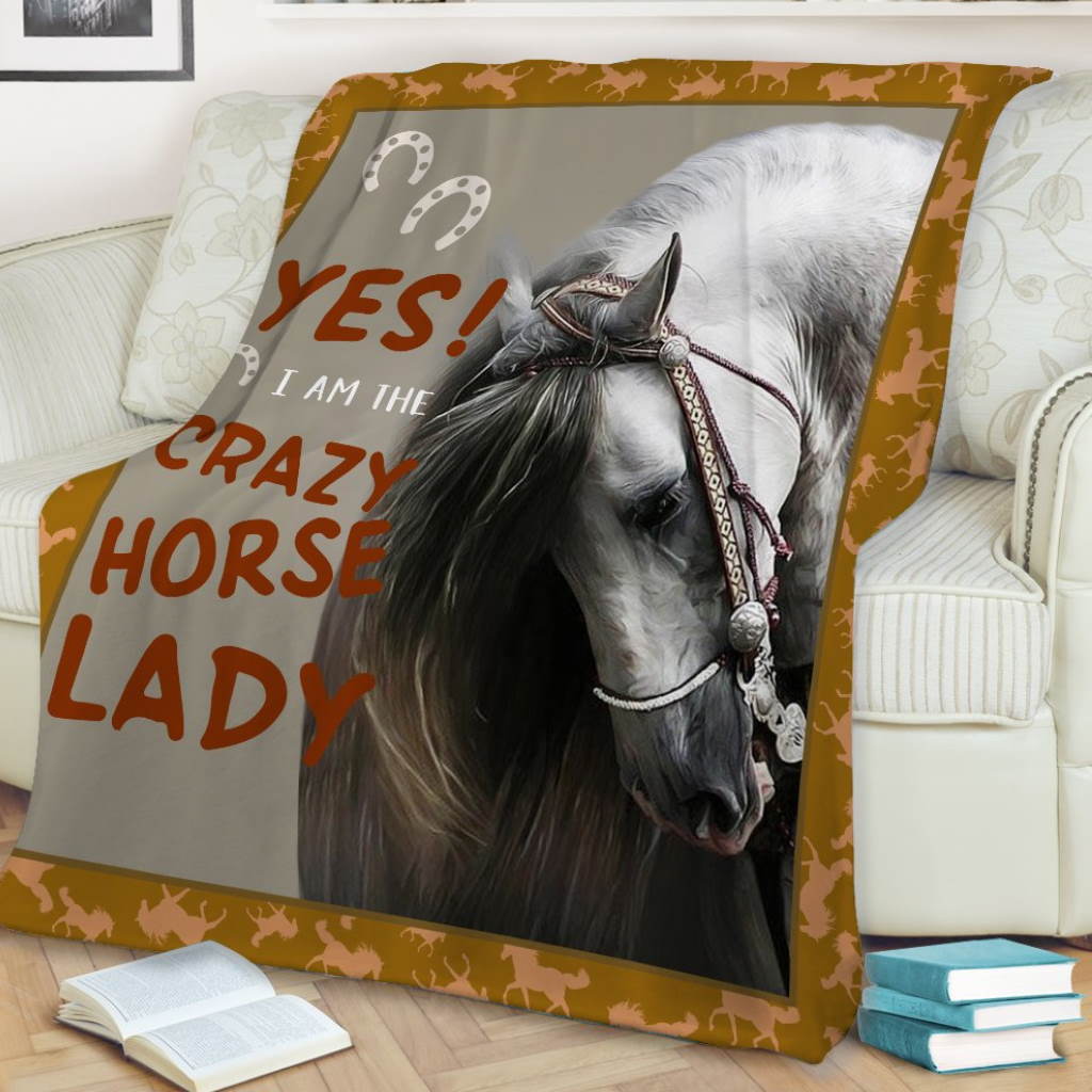 Horse Am The Crazy Horse Lady 3D Quilt Blanket