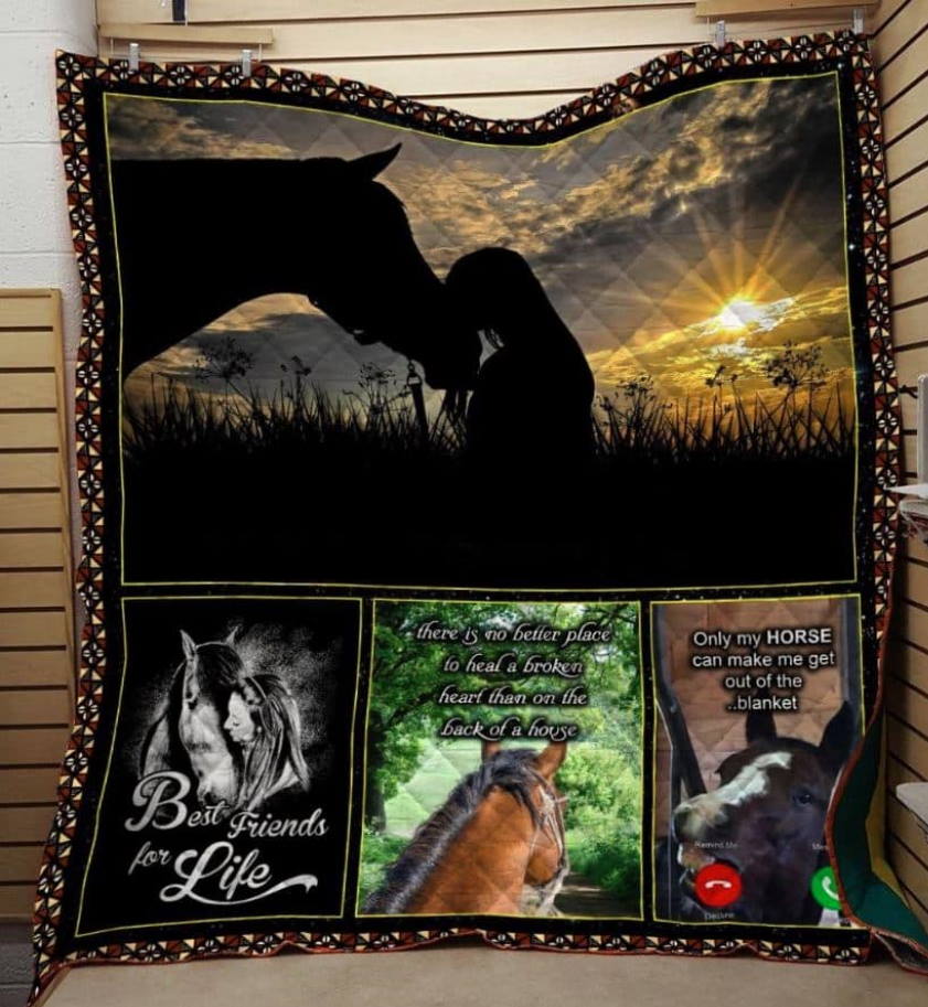 Horse Best Friend For Life Quilt Blanket