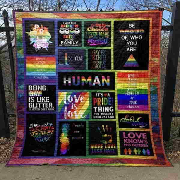 Human Lgbt 3D Quilt Blanket