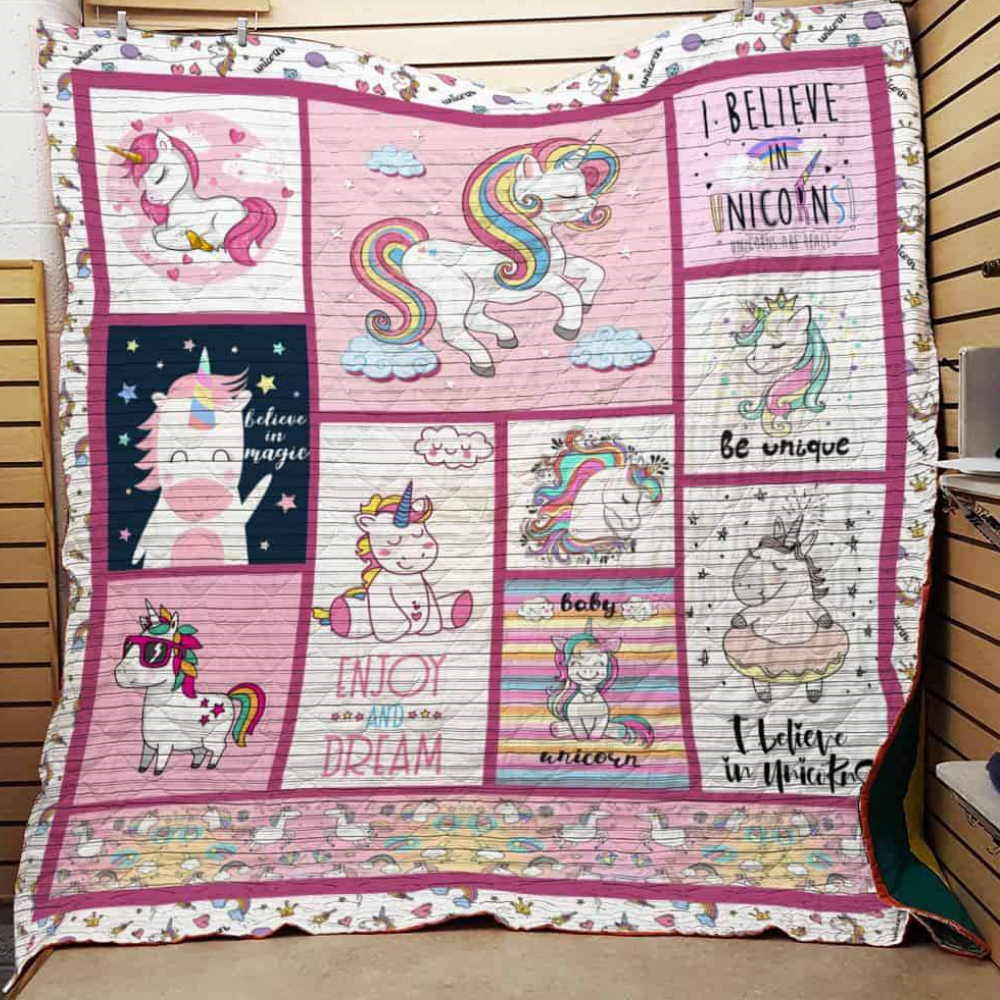 I Belive In Unicorns 3D Quilt Blanket