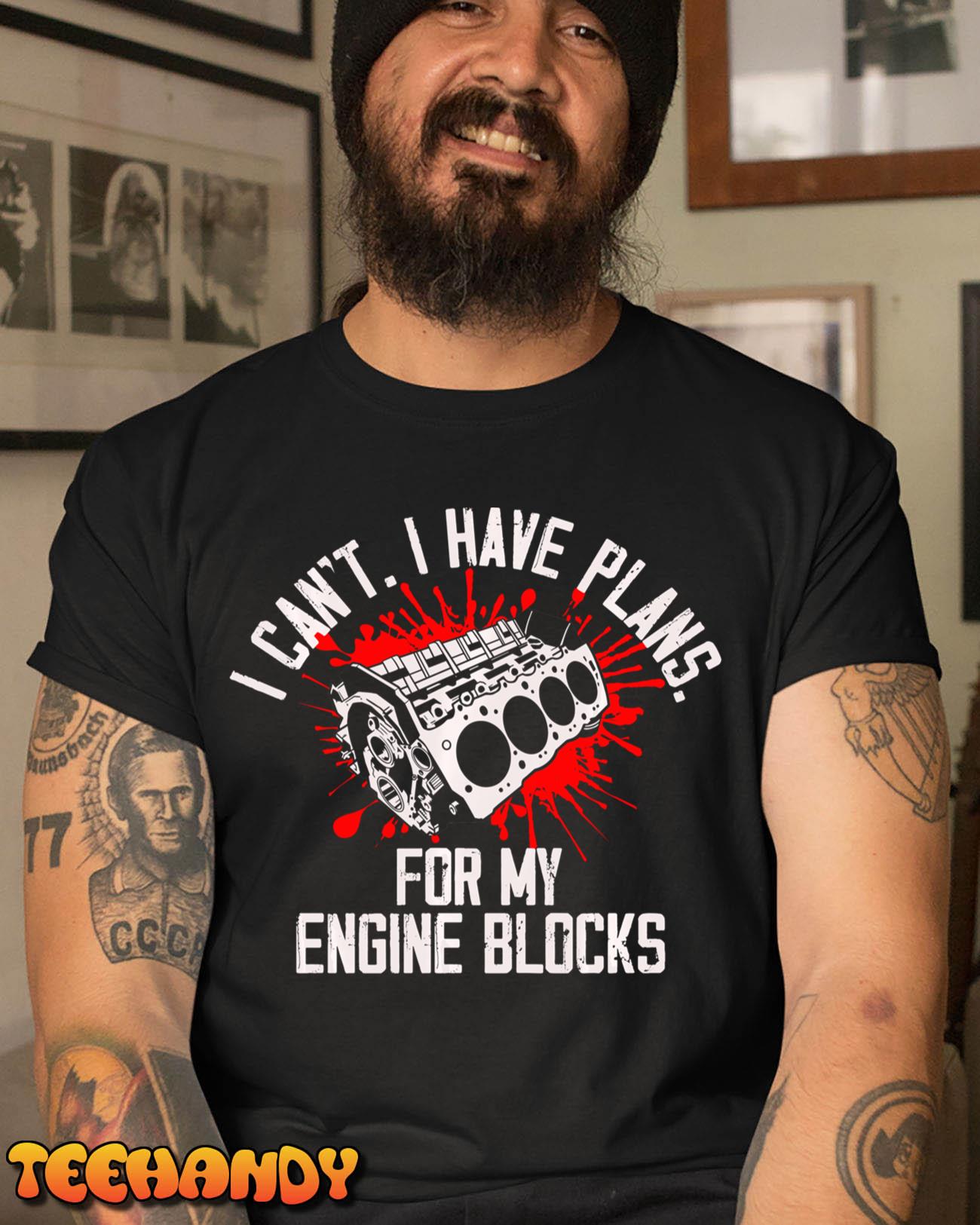 I Can´t I Have Plans For My Engine Blocks Vintage Mechanic Sweatshirt