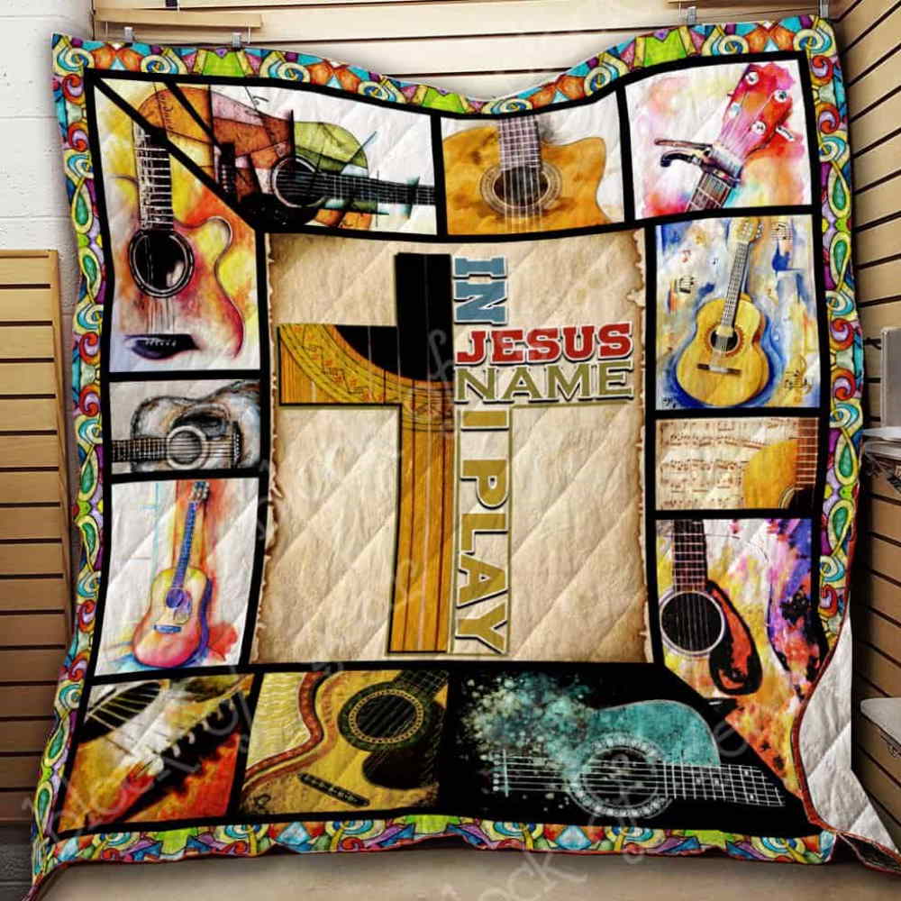 In Play, Guitar Quilt Blanket