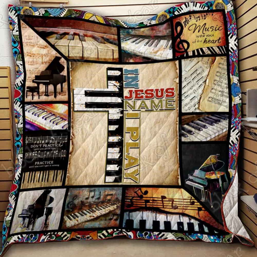 In Play Piano Quilt Blanket