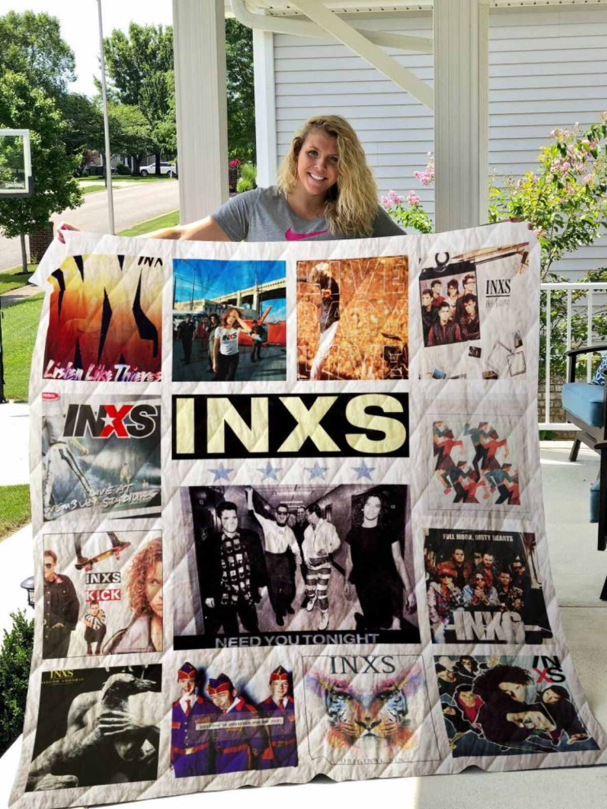 Inxs All Over Printed Quilt Blanket