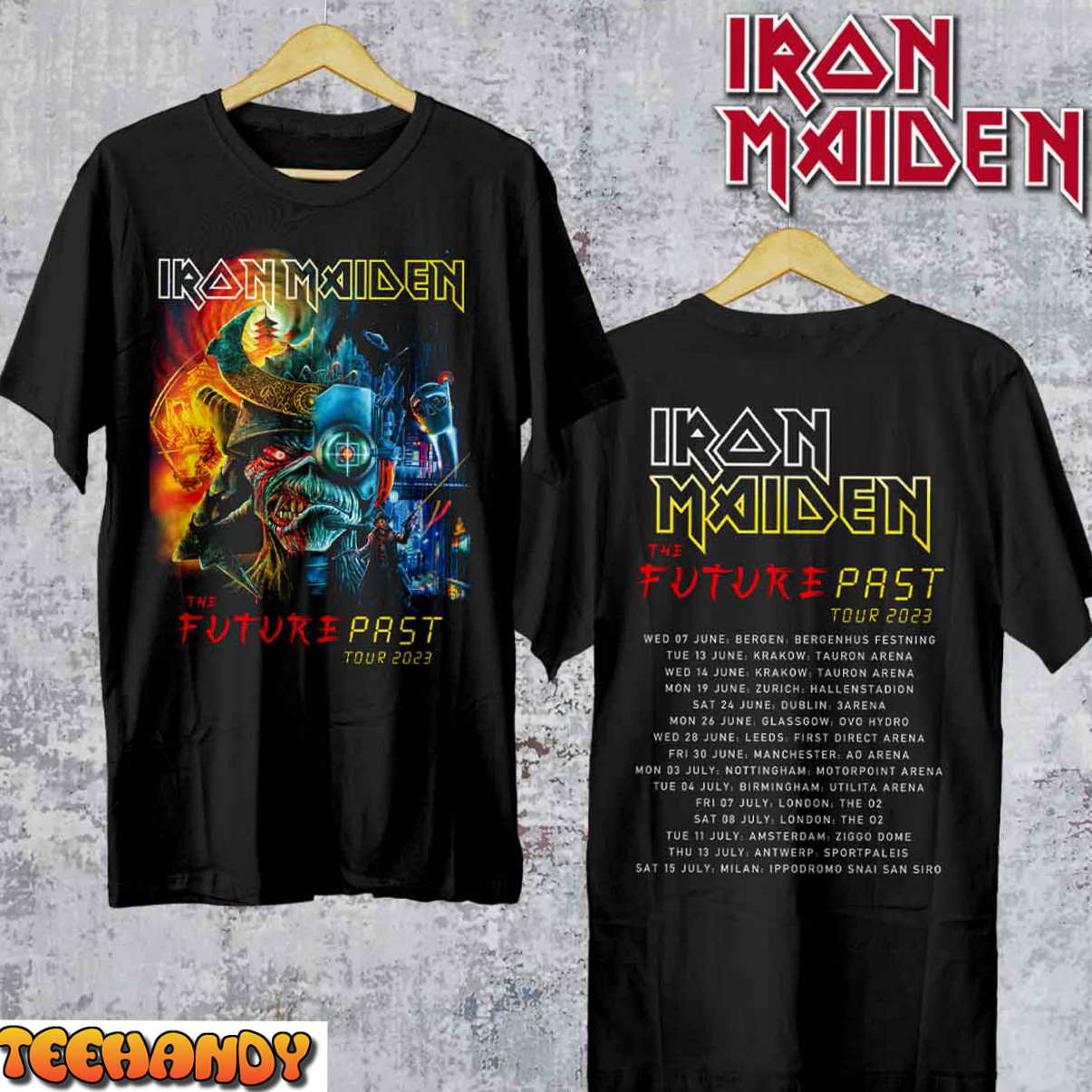 iron maiden tour tshirt