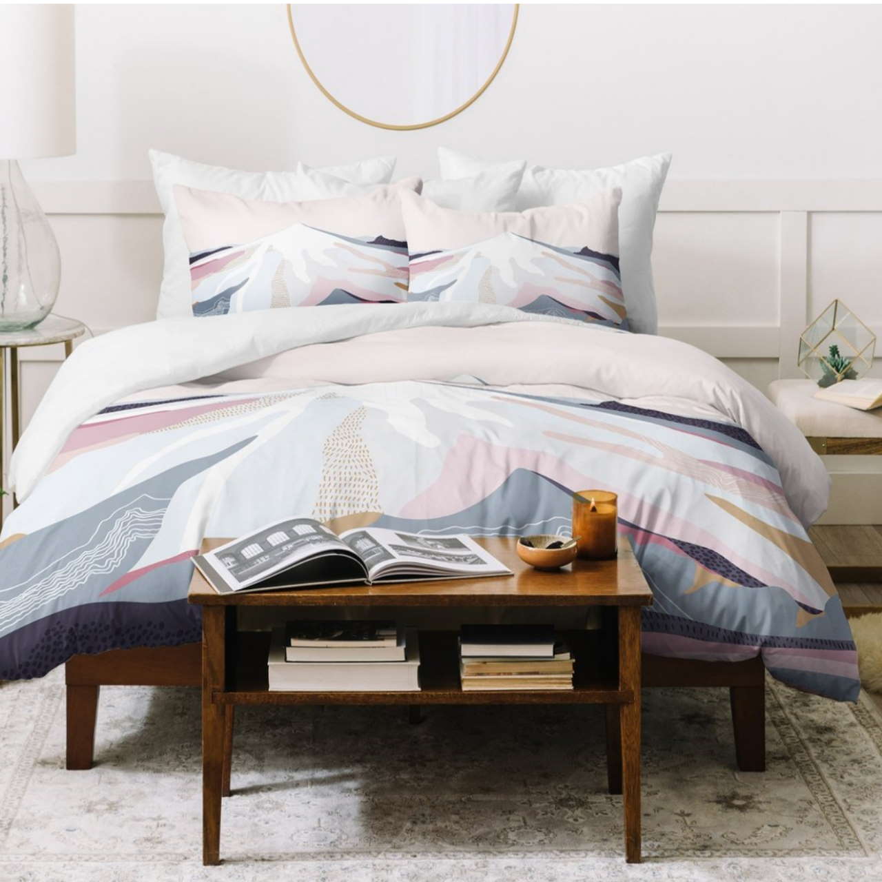 Iveta Abolina Off The Grid Purple Bedding Set