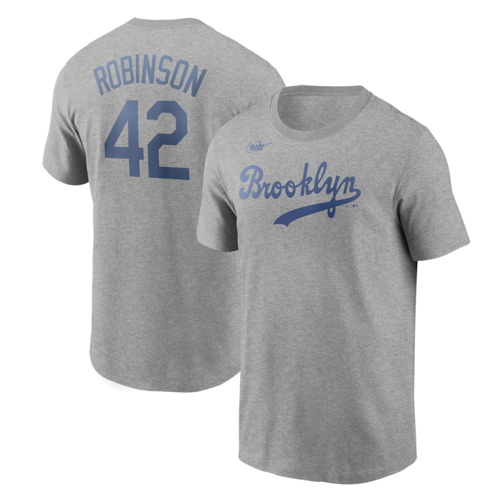 Jackie Robinson Brooklyn Dodgers Cooperstown Collection Name & Number T-Shirt