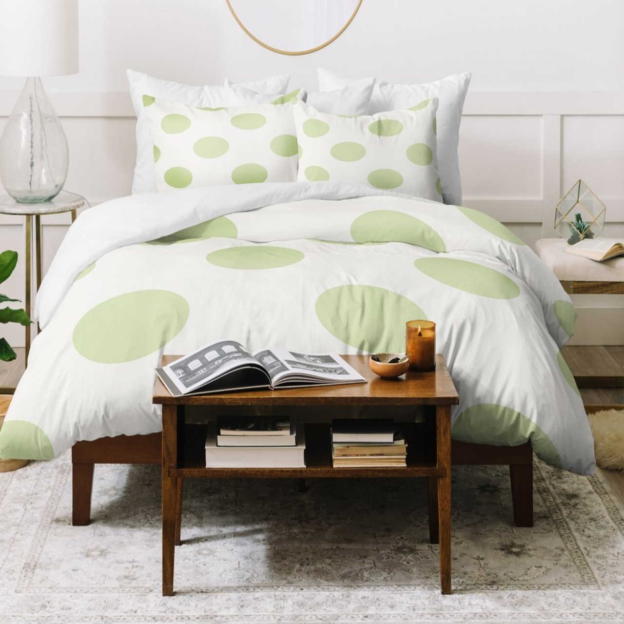 Jacqueline Maldonado Vintage Dot Pale Green Bedding Set