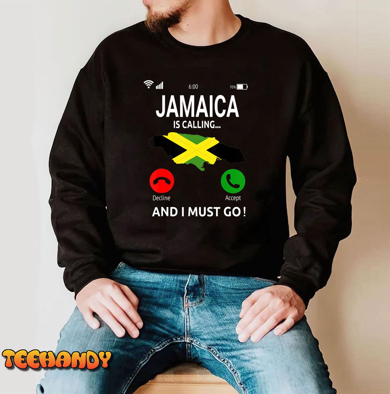 Jamaica Is Calling Jamaican Flag Vacation Jamaica T-Shirt