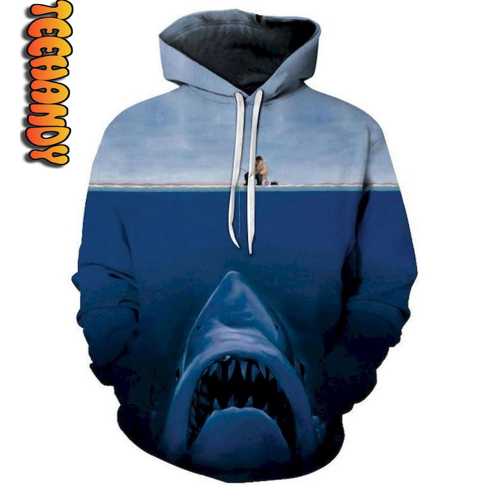 Jaws 3D Halloween Hoodie